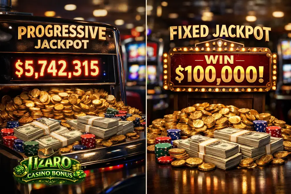 Progressive and fixed casino jackpot comparison
