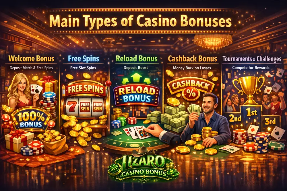 Casino bonus types overview